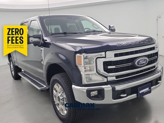 Blue 2022 Ford F-250 Super Duty Pickup Truck Four-Wheel Drive Automatic