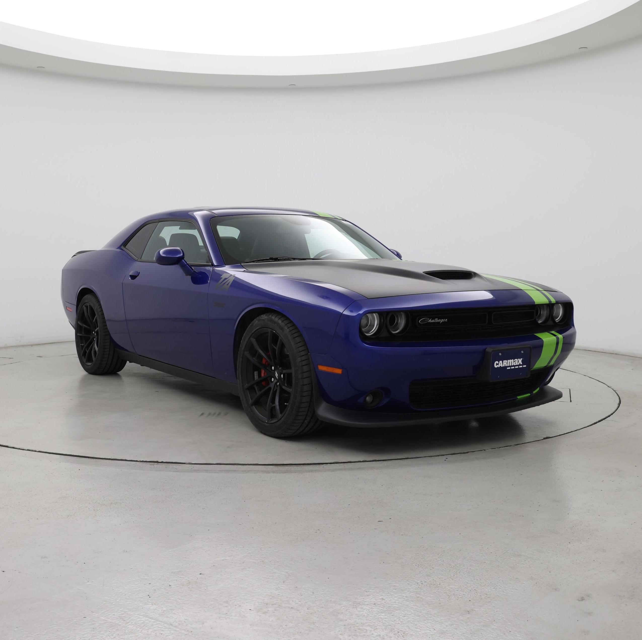 Blue 2021 Dodge Challenger R/T Scat Pack RWD Coupe Rear-Wheel Drive Automatic