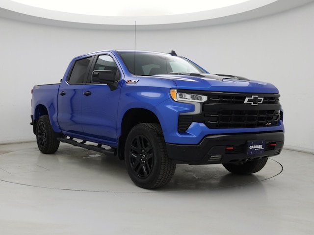 Blue 2025 Chevrolet Silverado 1500 LT Trail Boss Crew Cab 4WD Pickup Truck Four-Wheel Drive Automatic
