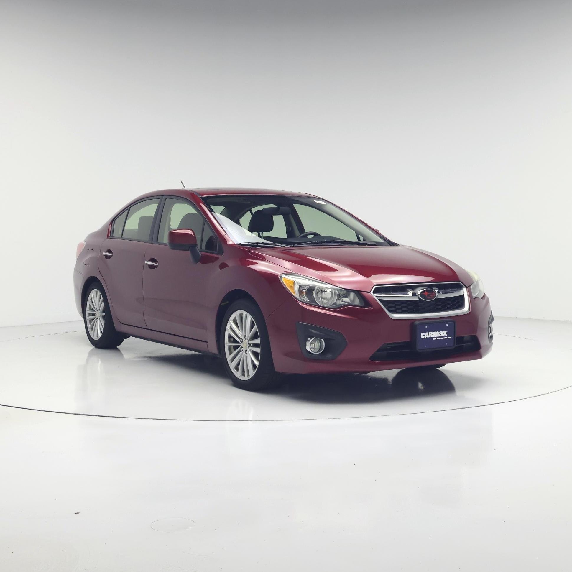 Red 2014 Subaru Impreza Sedan All-Wheel Drive Automatic