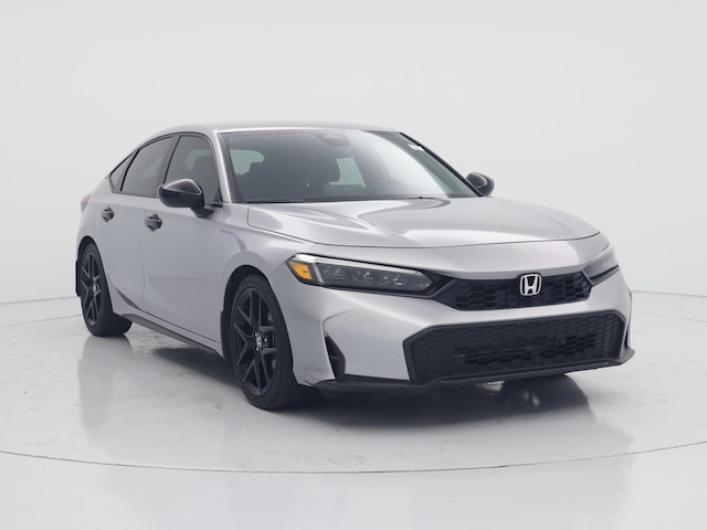 Silver 2025 Honda Civic Hatchback Sport FWD Hatchback Front-Wheel Drive Automatic