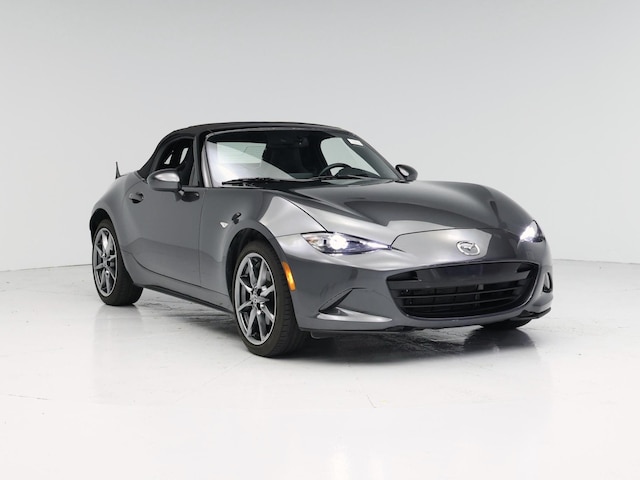 Gray 2021 Mazda MX-5 Miata Grand Touring RWD Convertible Rear-Wheel Drive Manual