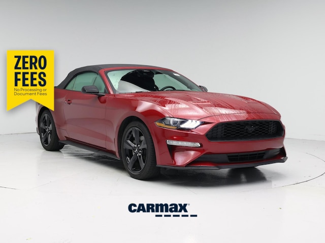 Red 2021 Ford Mustang EcoBoost Convertible RWD Convertible Rear-Wheel Drive Automatic