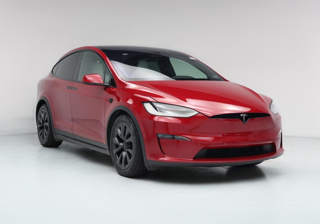 2022 Tesla Model X Plaid in Red — CarMax photo