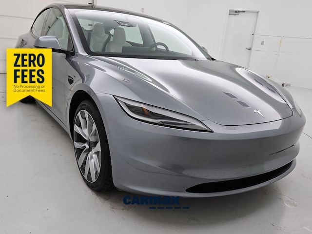 Silver 2025 Tesla Model 3 Long Range RWD Sedan Rear-Wheel Drive Automatic