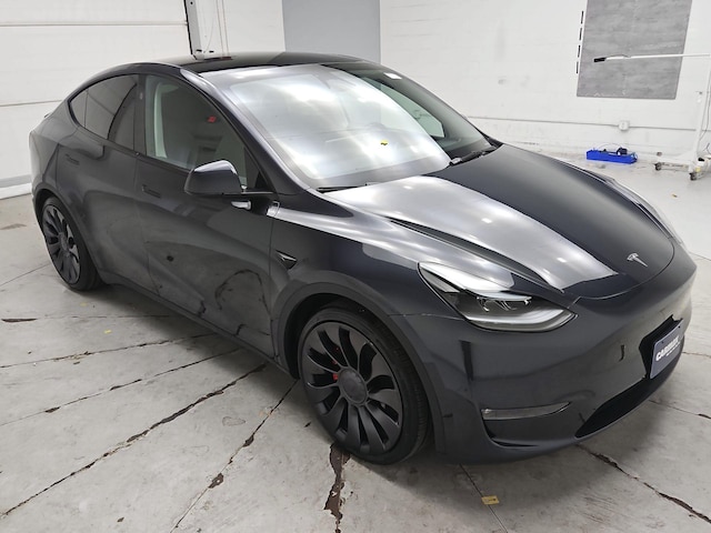 Gray 2025 Tesla Model Y Performance AWD SUV / Crossover All-Wheel Drive Automatic