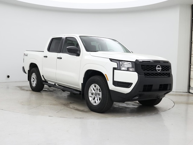 White 2025 Nissan Frontier S Crew Cab 4WD Pickup Truck Four-Wheel Drive Automatic
