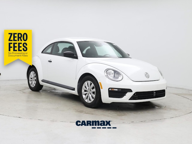 White 2017 Volkswagen Beetle #PinkBeetle FWD Hatchback Front-Wheel Drive Automatic
