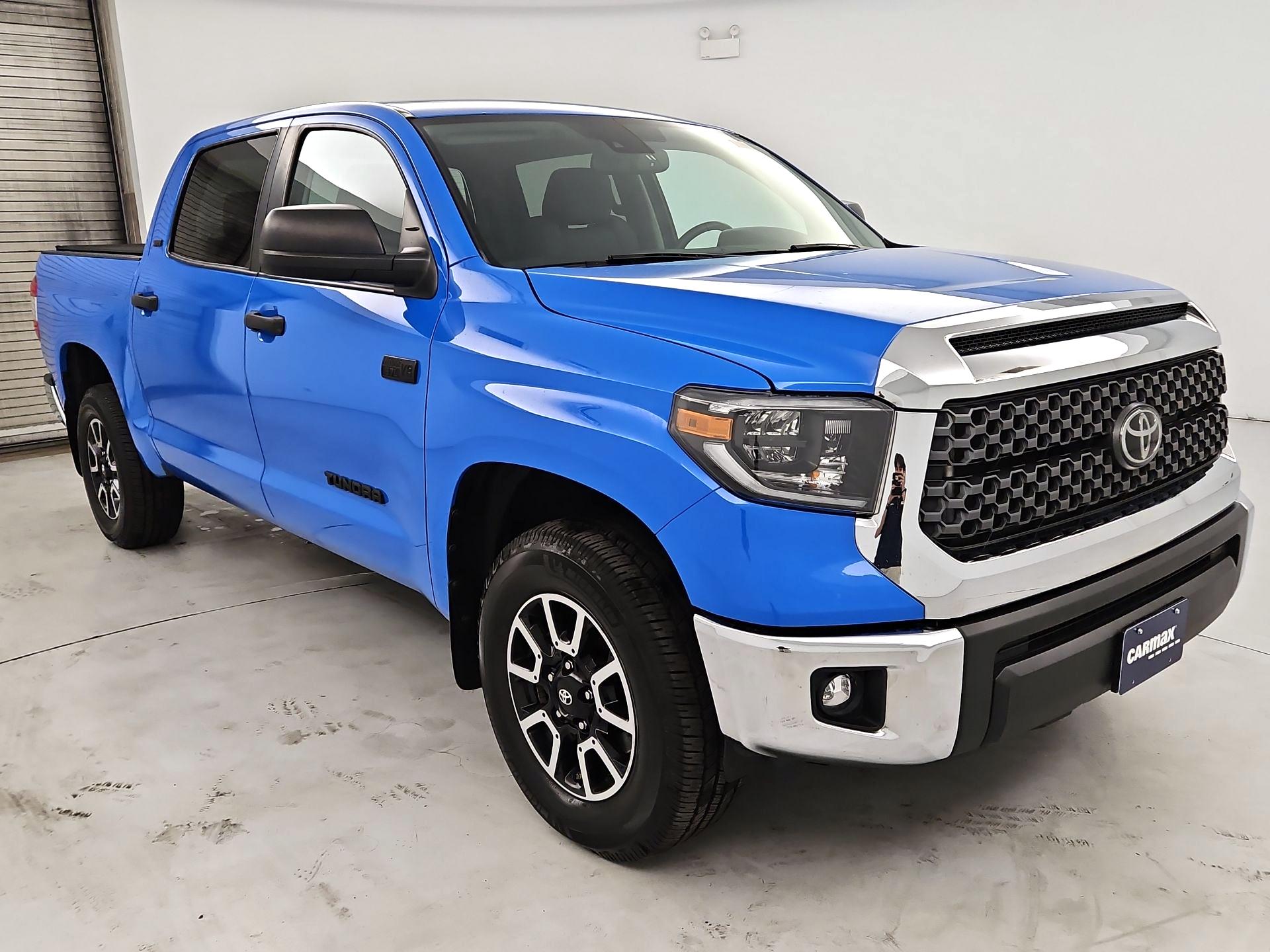 Blue 2021 Toyota Tundra Pickup Truck Four-Wheel Drive Automatic