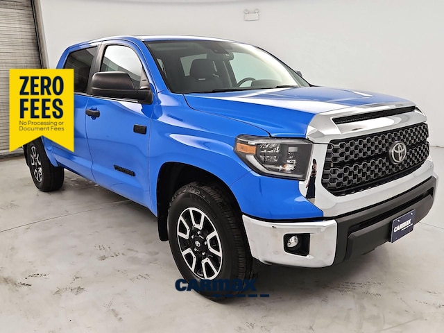 Blue 2021 Toyota Tundra Pickup Truck Four-Wheel Drive Automatic