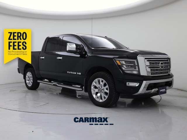 Black 2020 Nissan Titan SL Crew Cab 4WD Pickup Truck Four-Wheel Drive Automatic