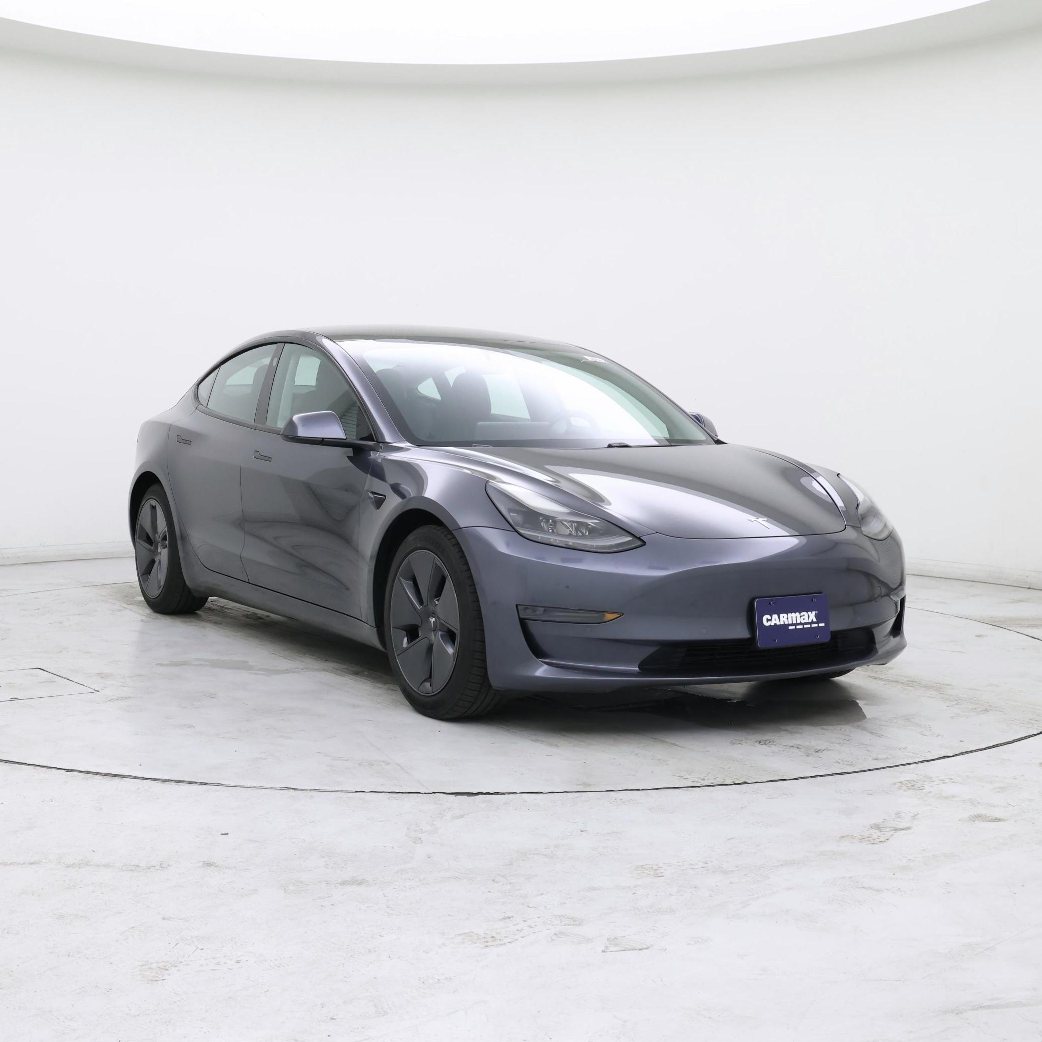 Gray 2021 Tesla Model 3 Sedan Rear-Wheel Drive Automatic