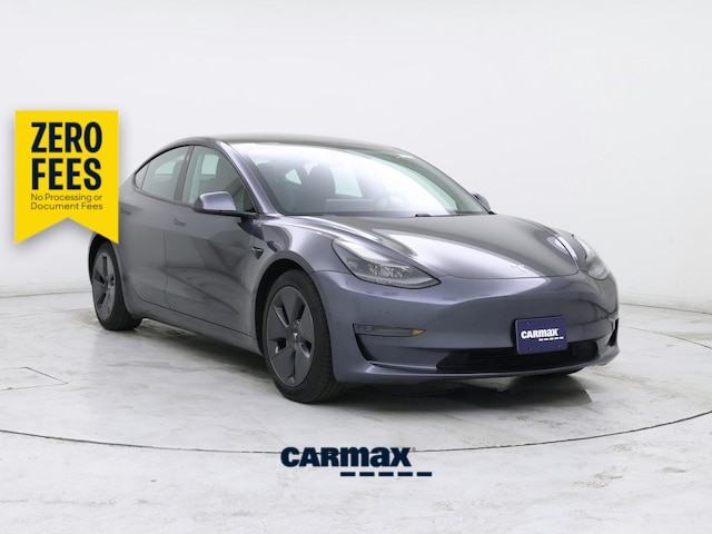 Gray 2021 Tesla Model 3 Sedan Rear-Wheel Drive Automatic