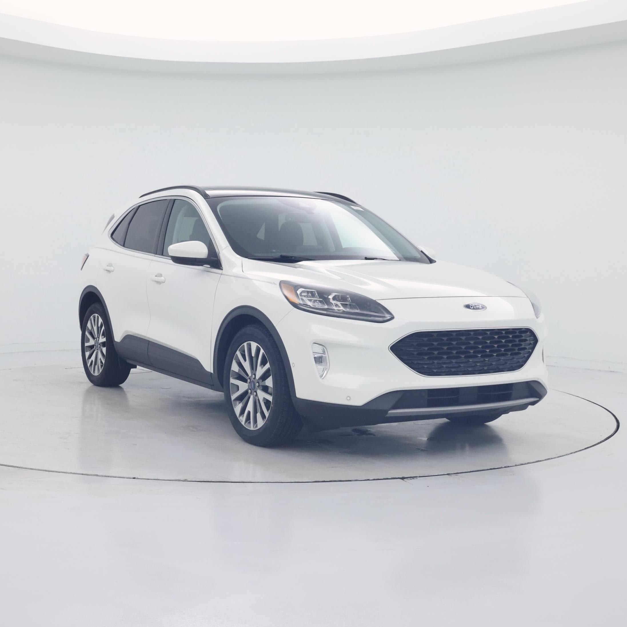 White 2021 Ford Escape Hybrid Titanium FWD SUV / Crossover Front-Wheel Drive Automatic
