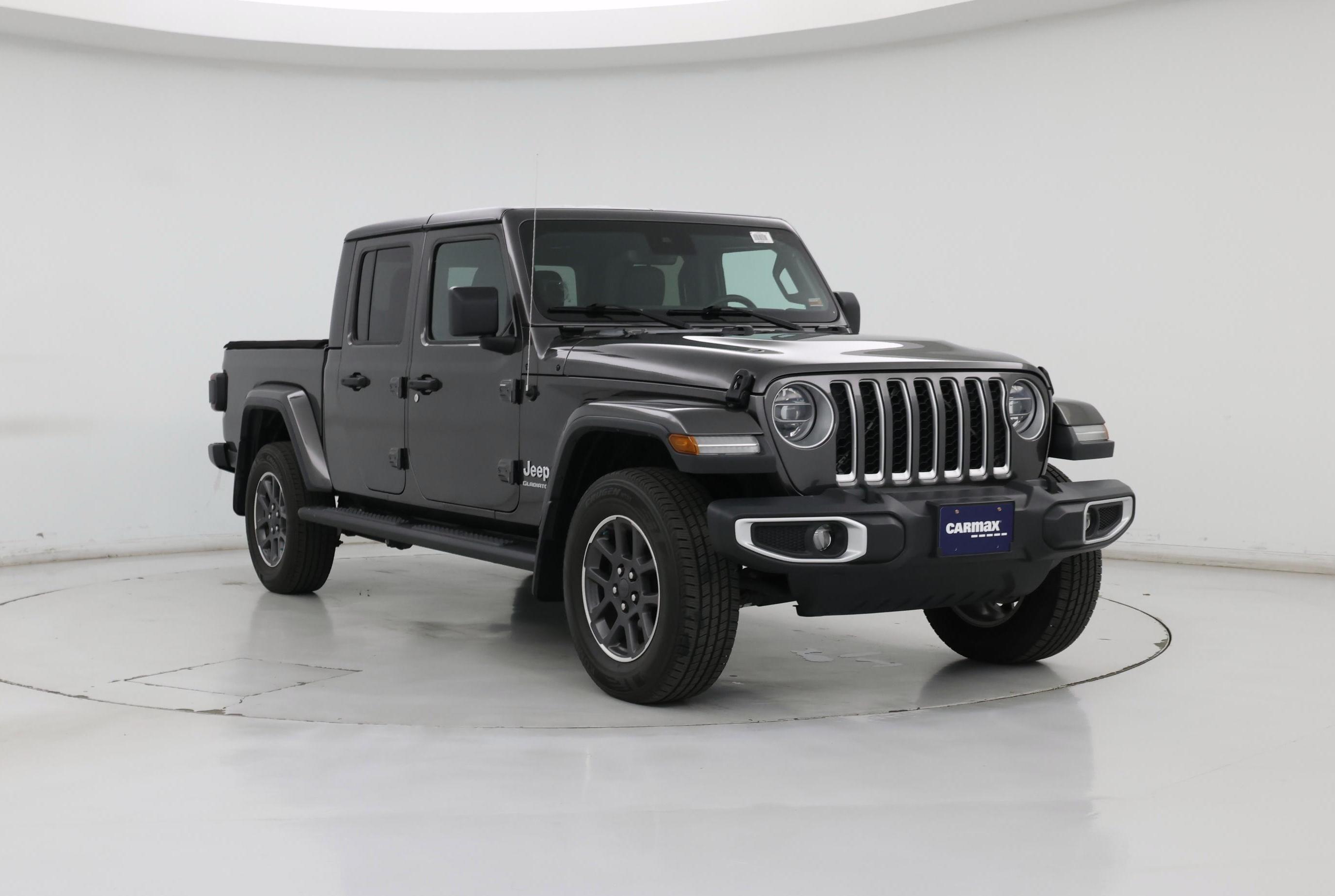 Gray 2020 Jeep Gladiator Overland Crew Cab 4WD Pickup Truck Four-Wheel Drive Automatic