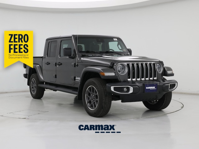 Gray 2020 Jeep Gladiator Overland Crew Cab 4WD Pickup Truck Four-Wheel Drive Automatic