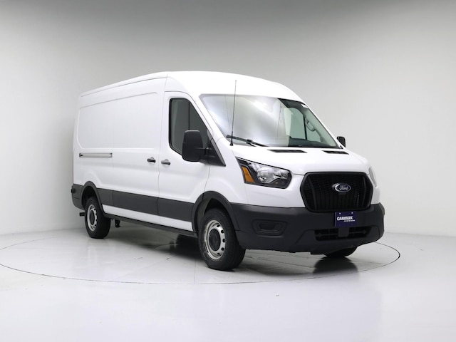 White 2024 Ford Transit Cargo 250 Medium Roof LB RWD Van Rear-Wheel Drive Automatic
