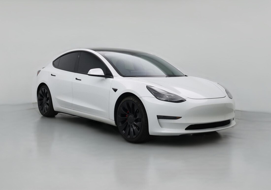 2021 Tesla Model 3 Performance in White — CarMax photo