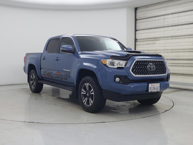 Blue 2019 Toyota Tacoma TRD Sport Double Cab 4WD Pickup Truck Four-Wheel Drive Automatic