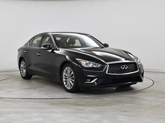Black 2023 INFINITI Q50 Luxe AWD Sedan All-Wheel Drive Automatic
