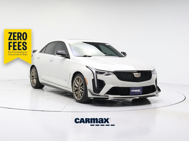 White 2022 Cadillac CT4-V Blackwing Sedan Rear-Wheel Drive Manual