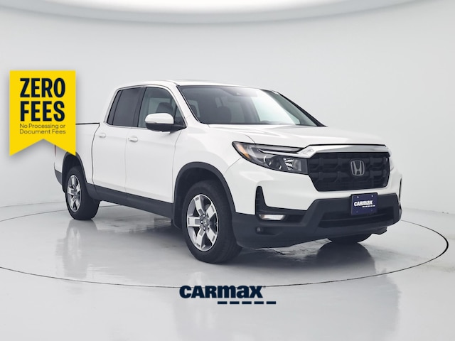 White 2025 Honda Ridgeline RTL AWD Pickup Truck All-Wheel Drive Automatic