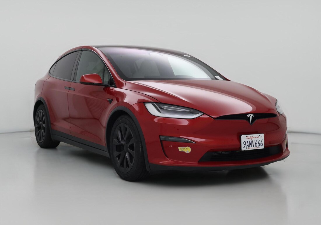 2022 Tesla Model X Long Range in Red — CarMax photo