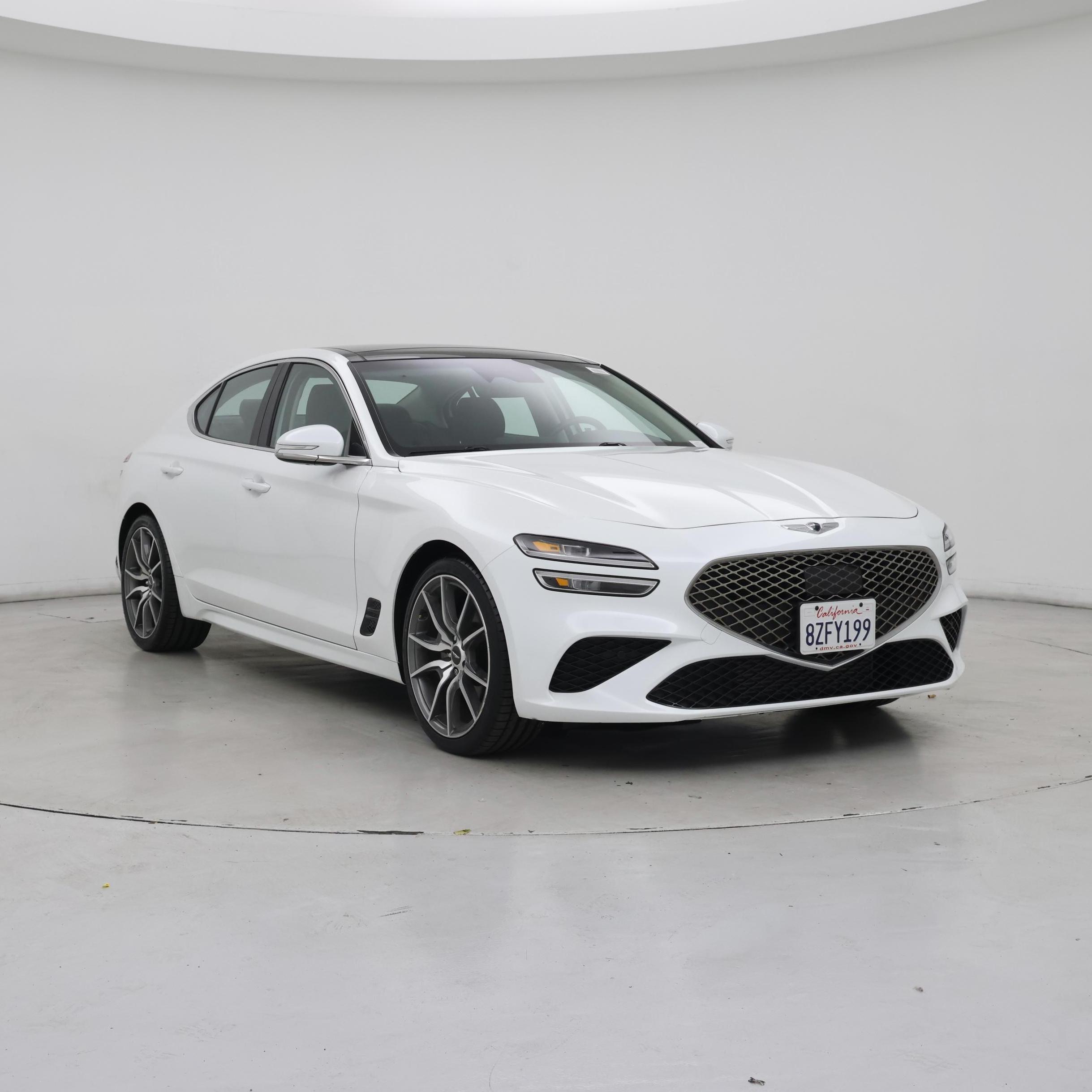 White 2022 Genesis G70 2.0T RWD Sedan Rear-Wheel Drive Automatic