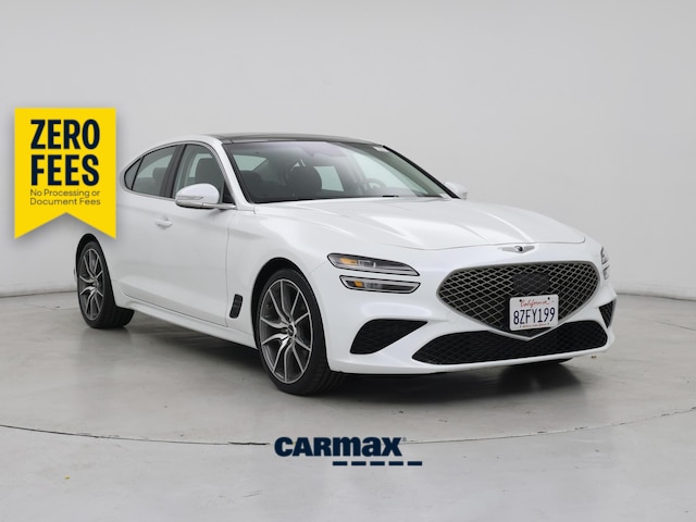 White 2022 Genesis G70 2.0T RWD Sedan Rear-Wheel Drive Automatic
