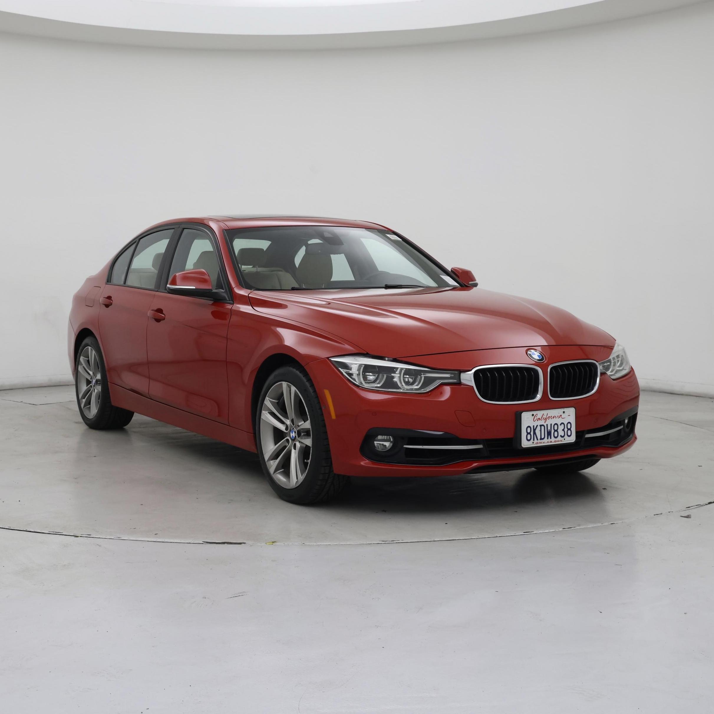 Red 2016 BMW 3 Series Sedan Rear-Wheel Drive Automatic