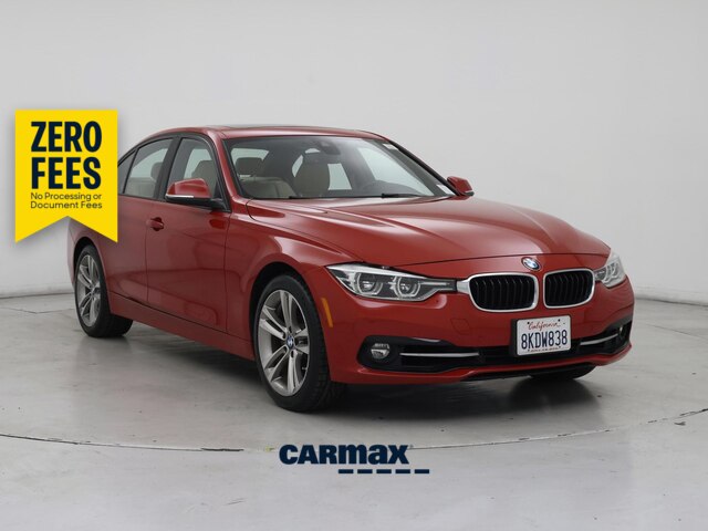 Red 2016 BMW 3 Series Sedan Rear-Wheel Drive Automatic