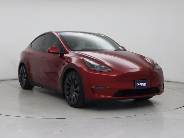 Red 2025 Tesla Model Y Performance AWD SUV / Crossover All-Wheel Drive Automatic