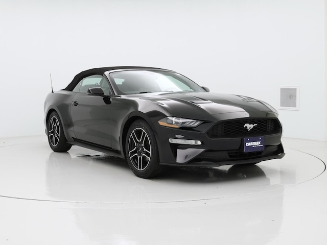 Black 2020 Ford Mustang EcoBoost Convertible RWD Convertible Rear-Wheel Drive Manual