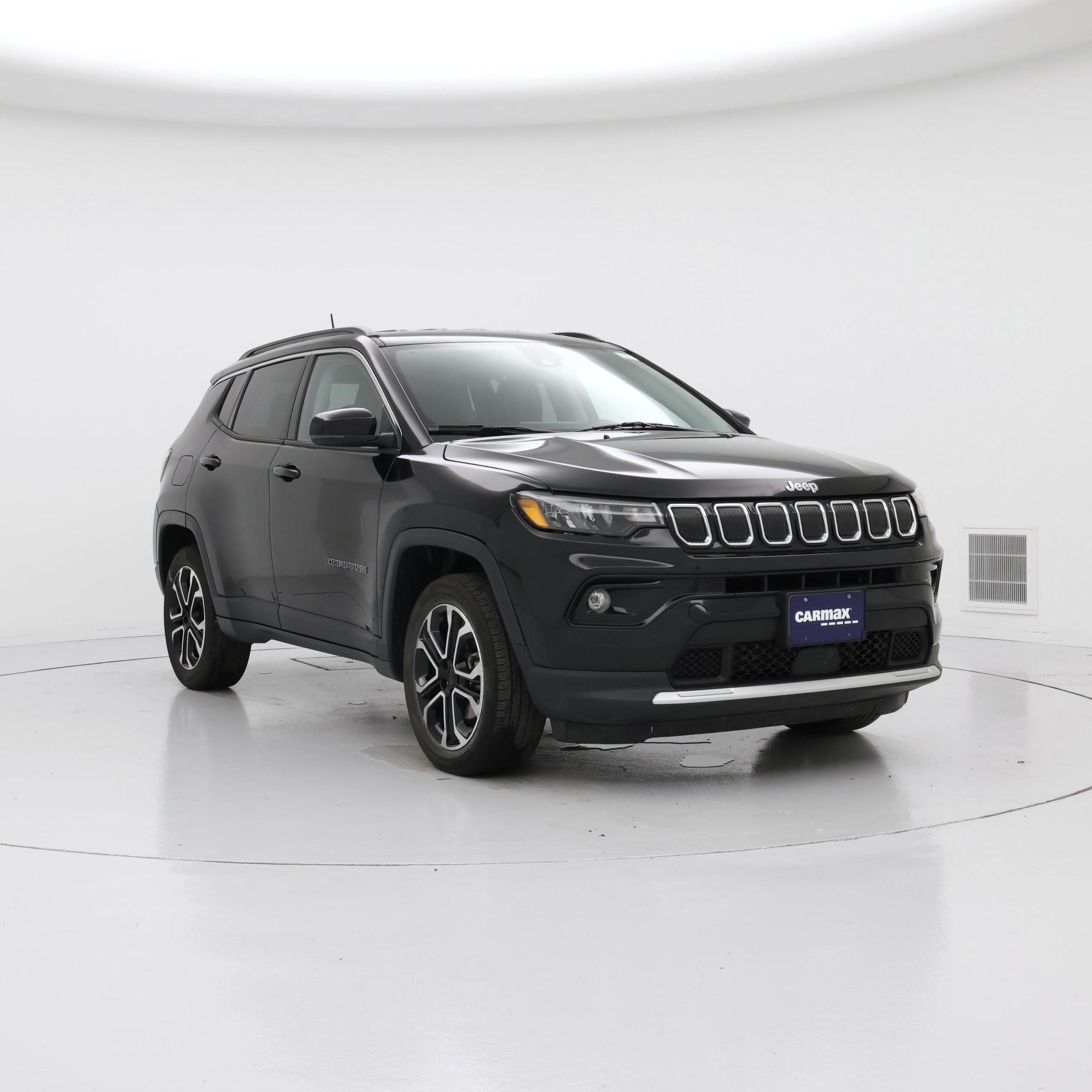 Black 2022 Jeep Compass SUV / Crossover Four-Wheel Drive Automatic
