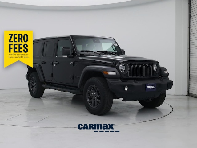 Black 2025 Jeep Wrangler Sport S 4-Door 4WD SUV / Crossover Four-Wheel Drive Automatic