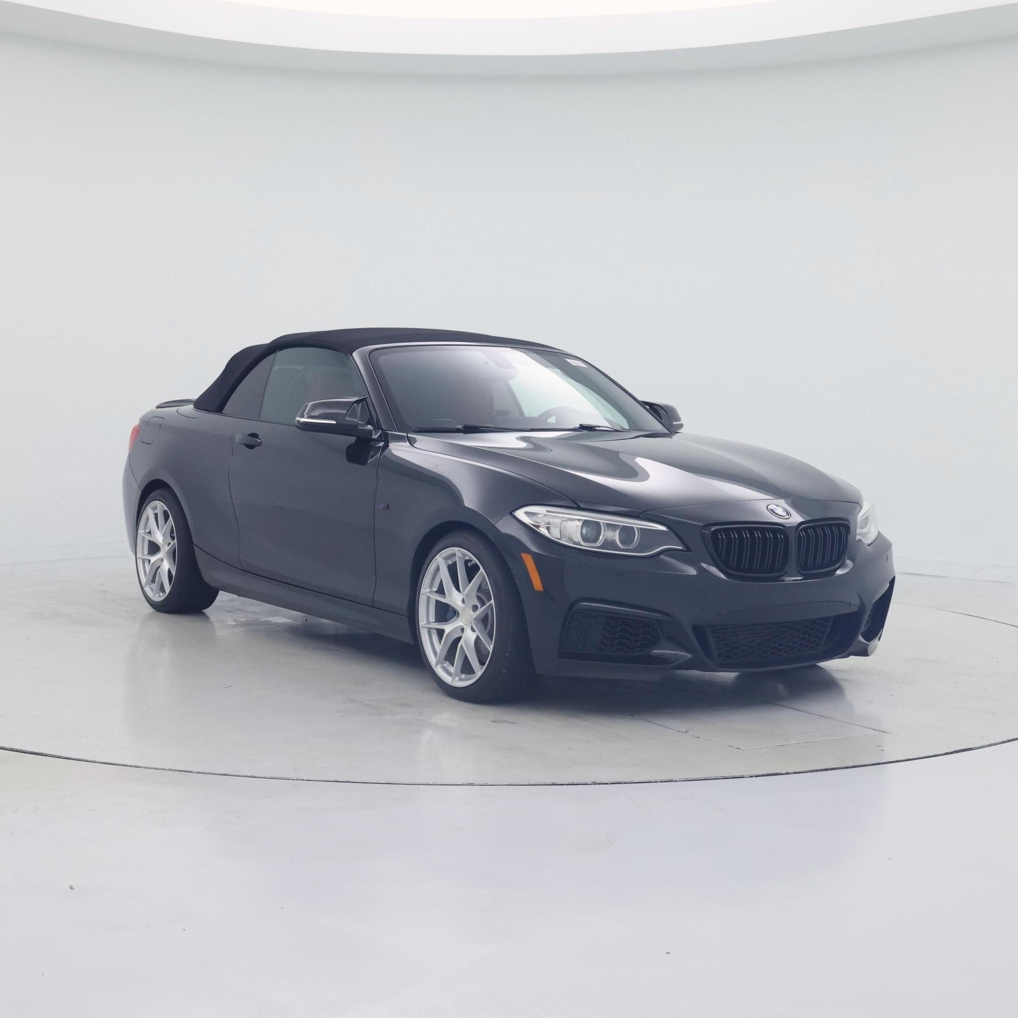 Black 2016 BMW 2 Series Convertible Rear-Wheel Drive Automatic