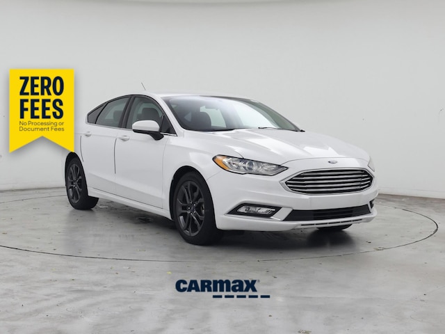 White 2018 Ford Fusion Sedan Front-Wheel Drive Automatic