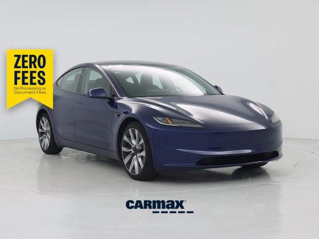 Blue 2025 Tesla Model 3 Long Range AWD Sedan All-Wheel Drive Automatic