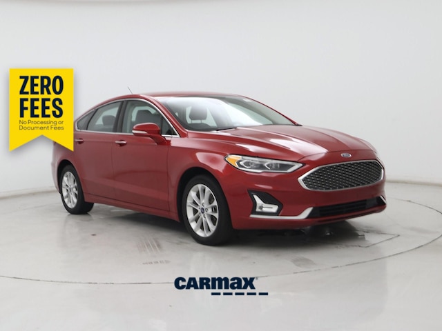 Red 2020 Ford Fusion Energi Titanium FWD Sedan Front-Wheel Drive Automatic
