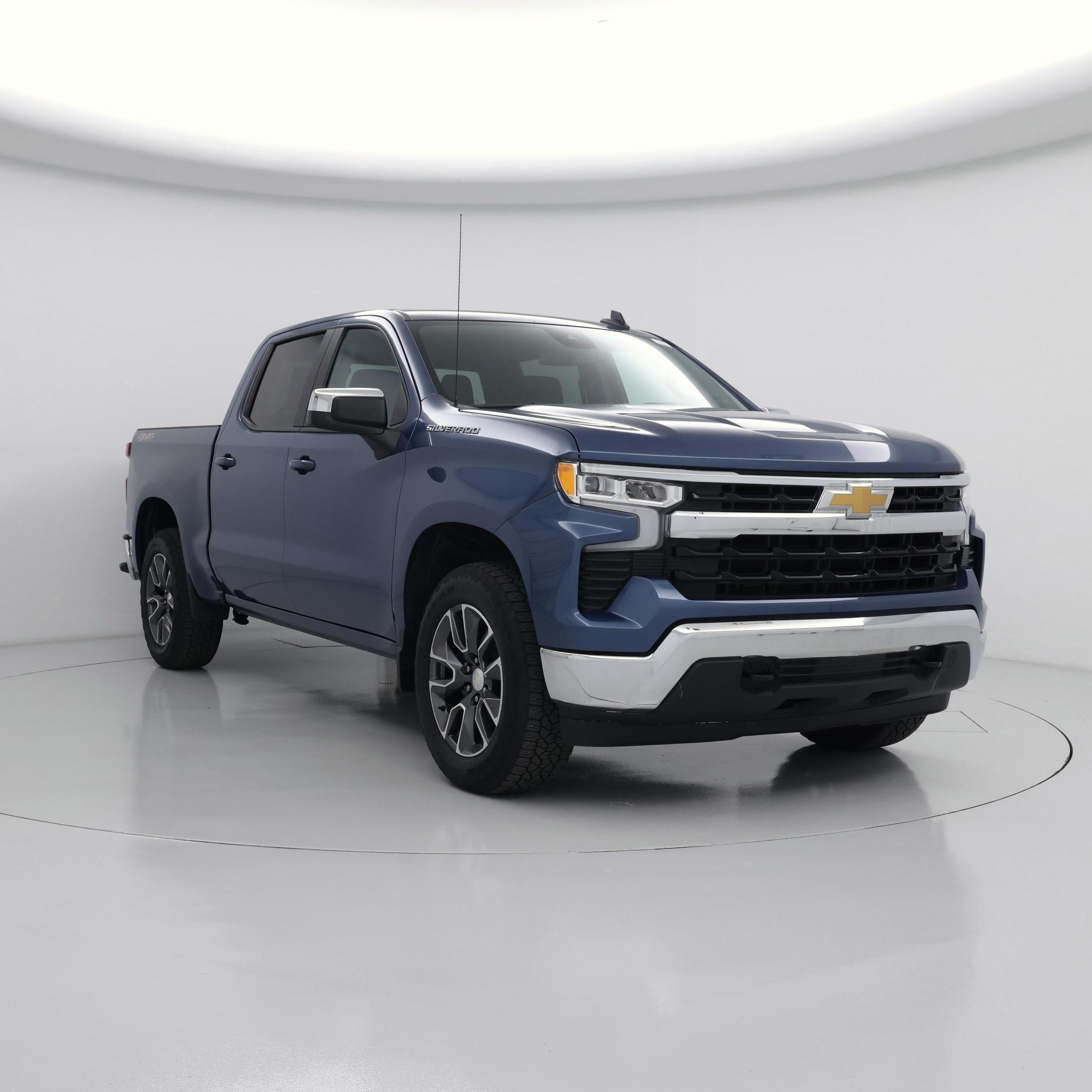 Blue 2024 Chevrolet Silverado 1500 Pickup Truck Four-Wheel Drive Automatic