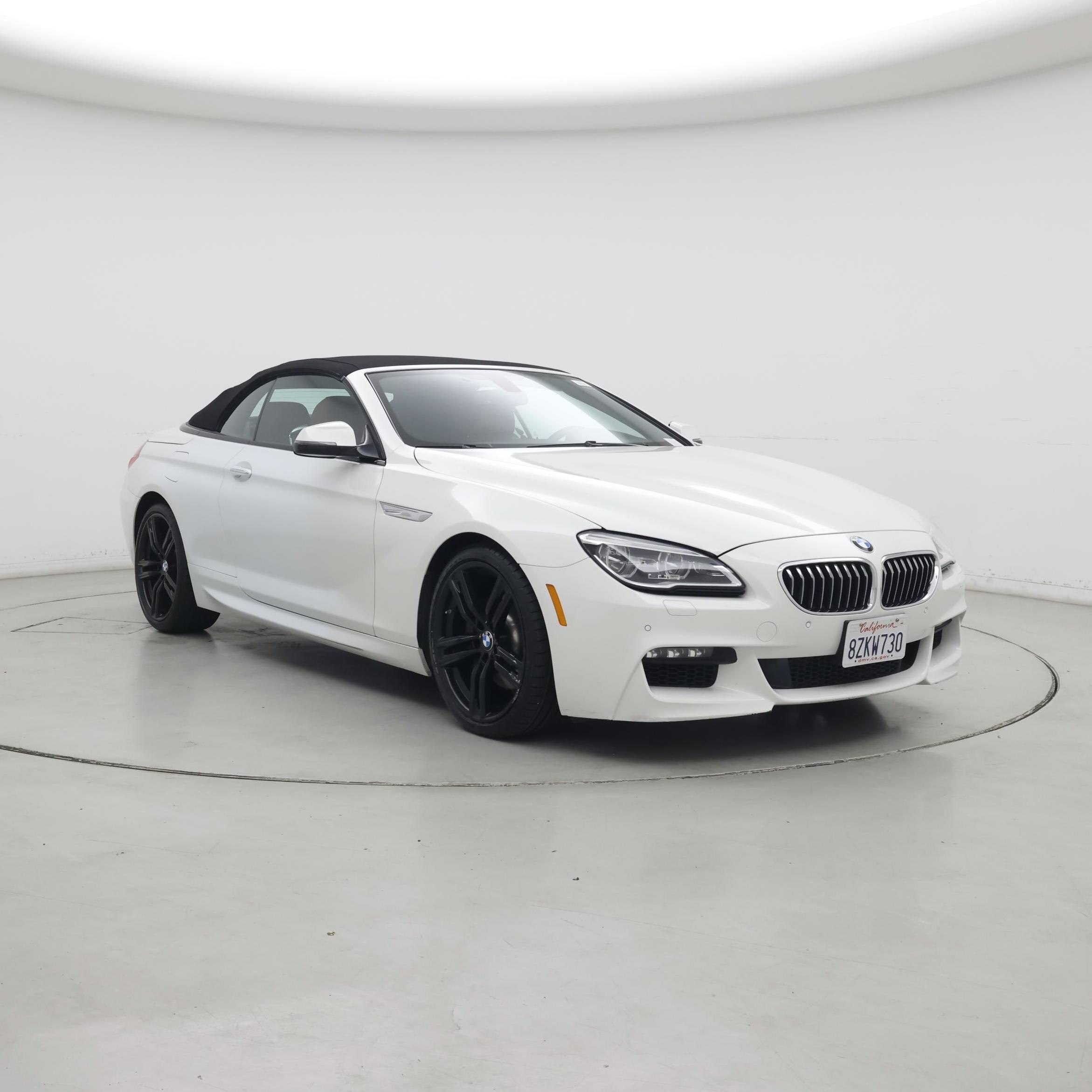 White 2018 BMW 6 Series 640i Convertible RWD Convertible Rear-Wheel Drive Automatic