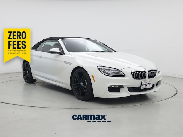 White 2018 BMW 6 Series 640i Convertible RWD Convertible Rear-Wheel Drive Automatic