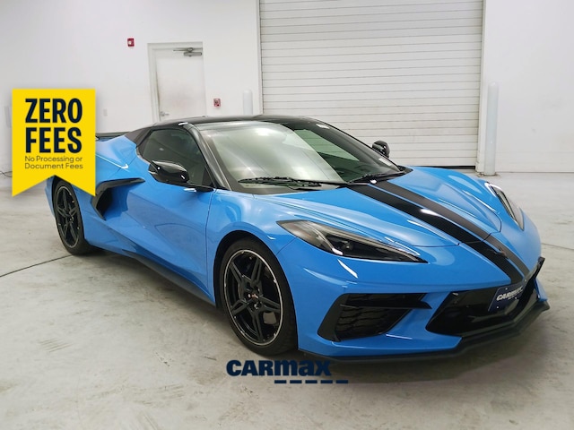 Blue 2021 Chevrolet Corvette Stingray 2LT Convertible RWD Convertible Rear-Wheel Drive Automatic