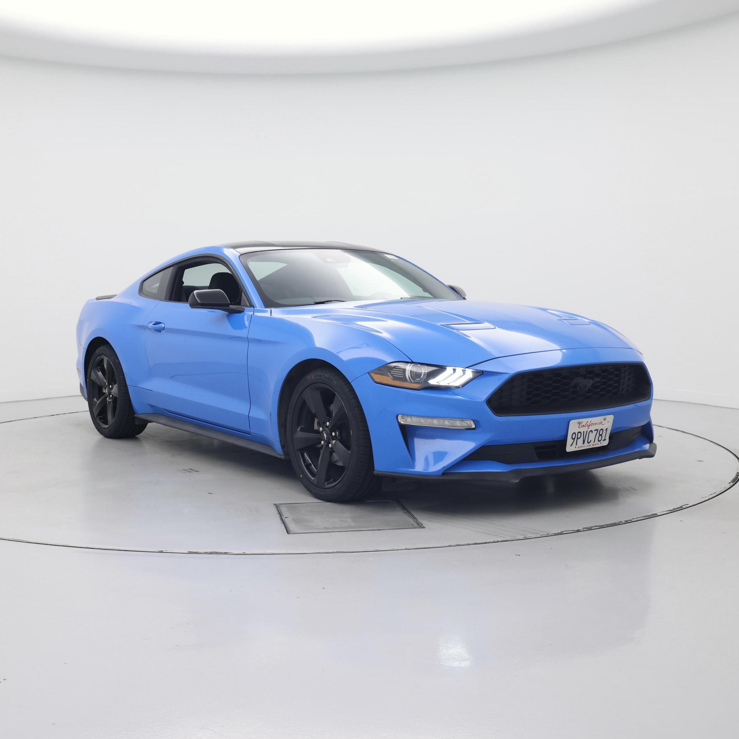 Blue 2022 Ford Mustang Coupe Rear-Wheel Drive Automatic