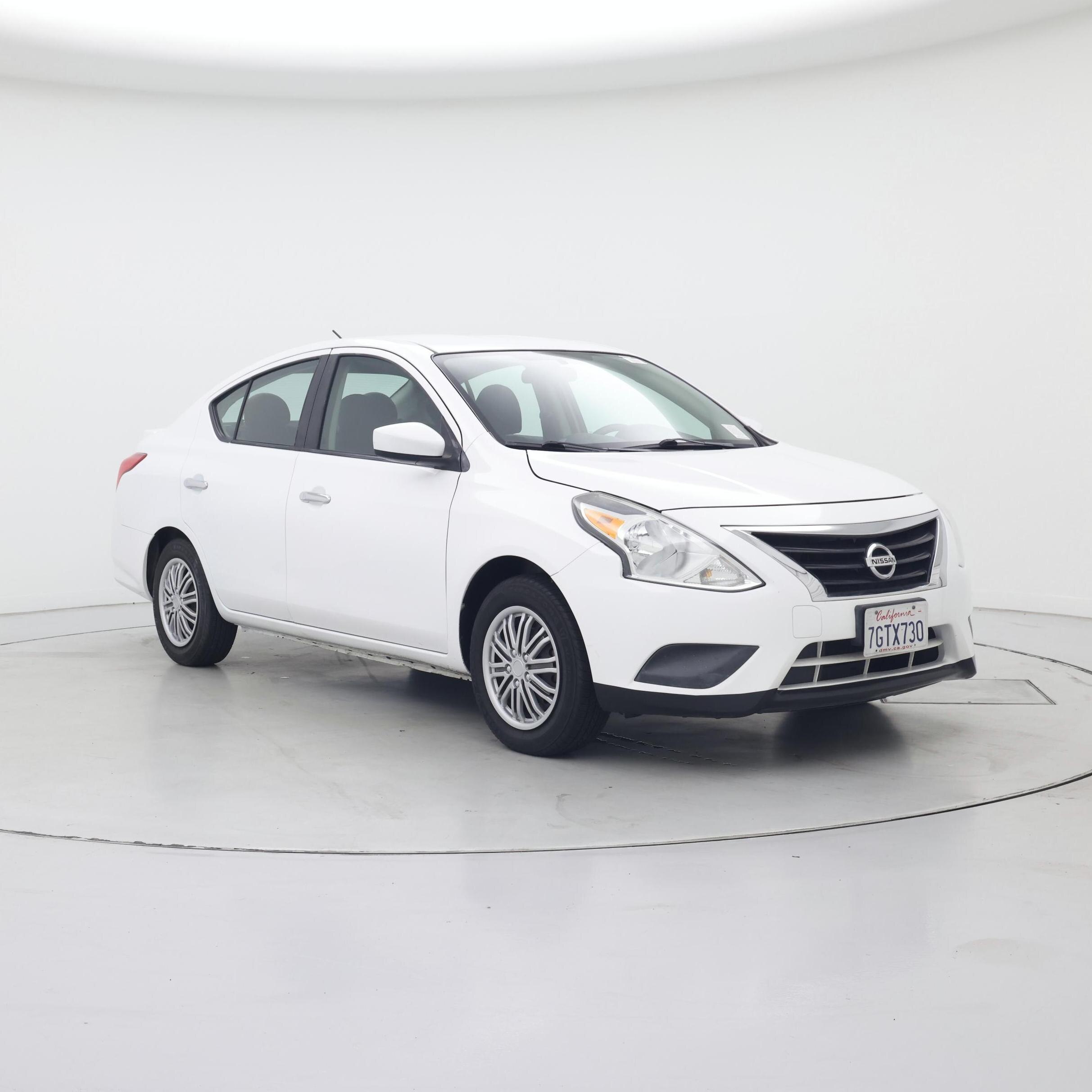 White 2015 Nissan Versa Sedan Front-Wheel Drive Automatic