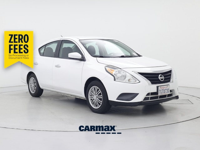 White 2015 Nissan Versa Sedan Front-Wheel Drive Automatic