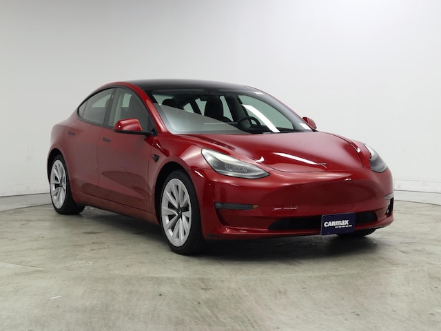 Red 2022 Tesla Model 3 Long Range AWD Sedan All-Wheel Drive Automatic