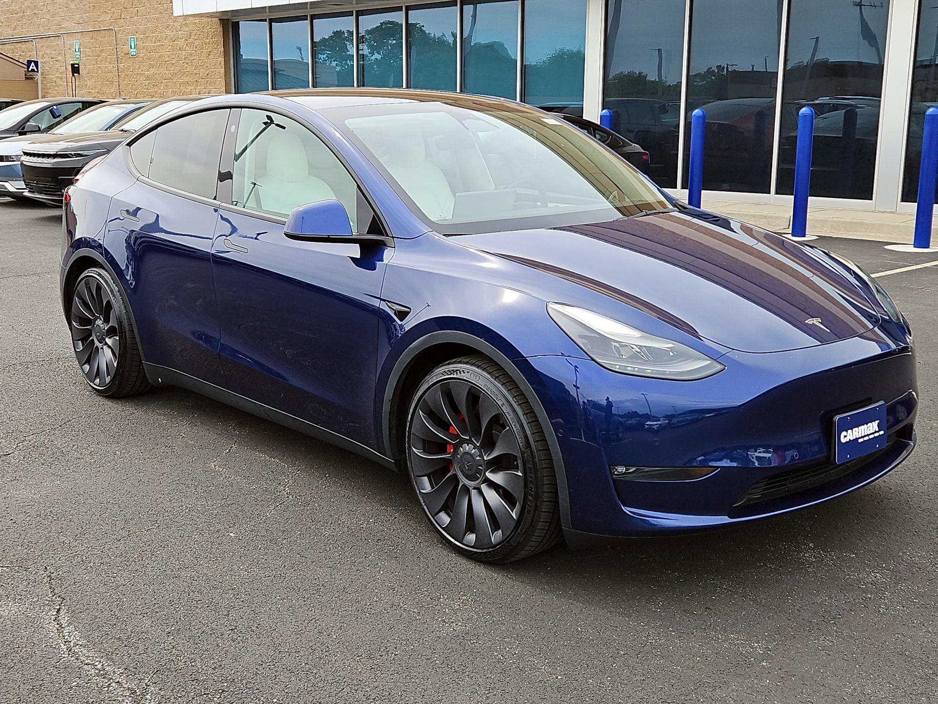 Blue 2023 Tesla Model Y SUV / Crossover All-Wheel Drive Automatic