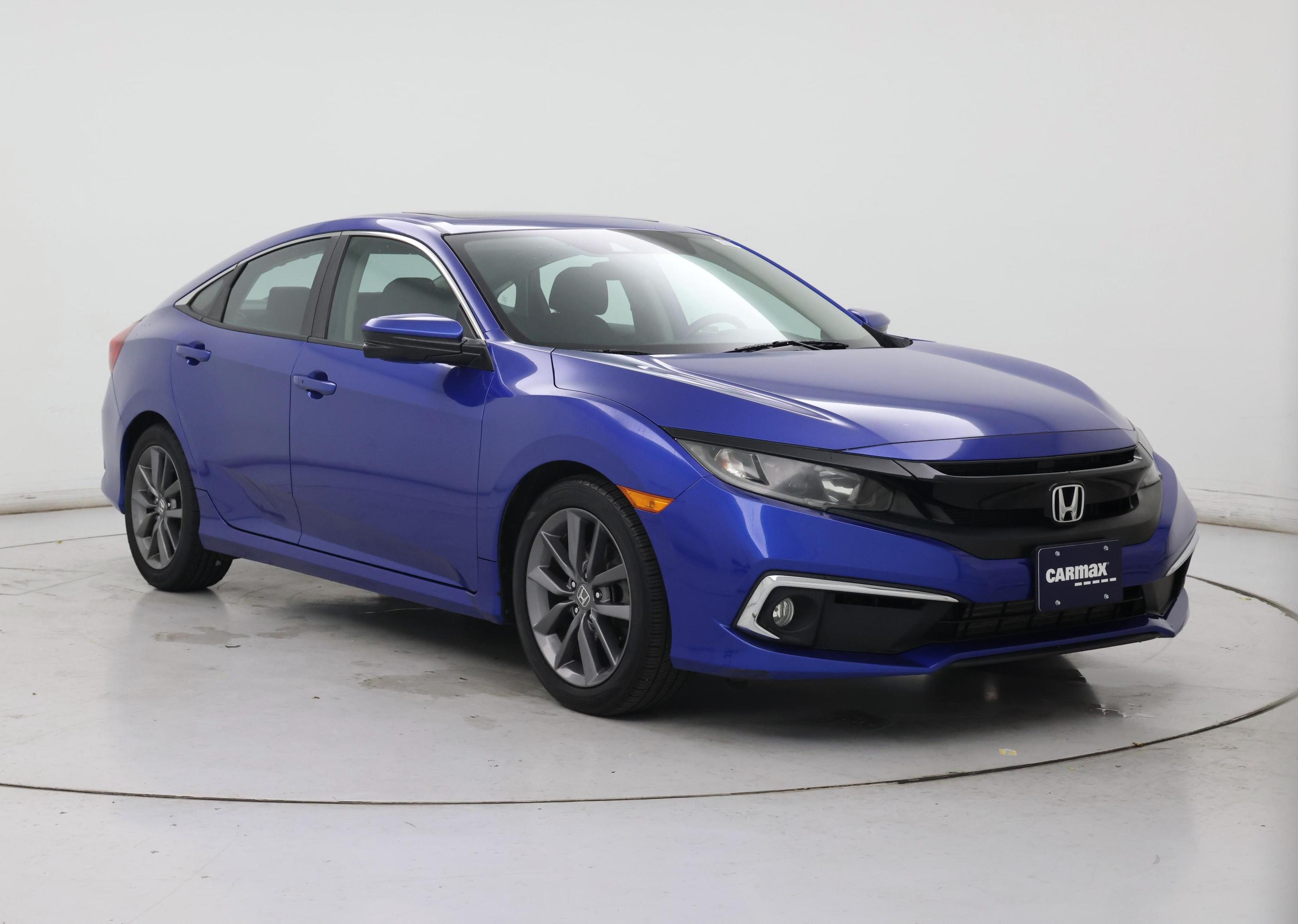 Blue 2020 Honda Civic EX Sedan FWD Sedan Front-Wheel Drive Automatic
