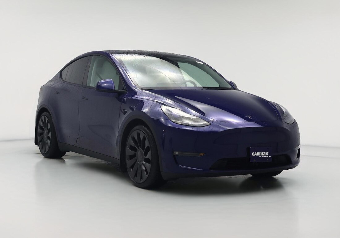 2024 Tesla Model Y Performance All-Wheel Drive in Blue — CarMax photo